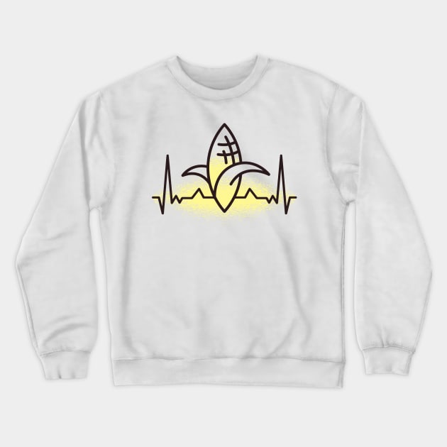 Corn Heartbeat ECG Crewneck Sweatshirt by madeinchorley